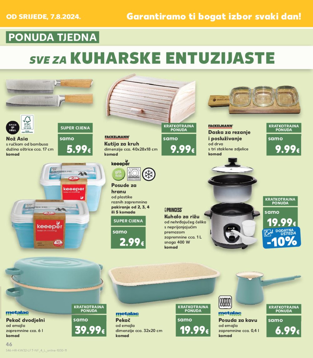 Kaufland katalog Akcija 07.08.-13.08. VG, Rv, Ma, Vu, DS, Po, Vo