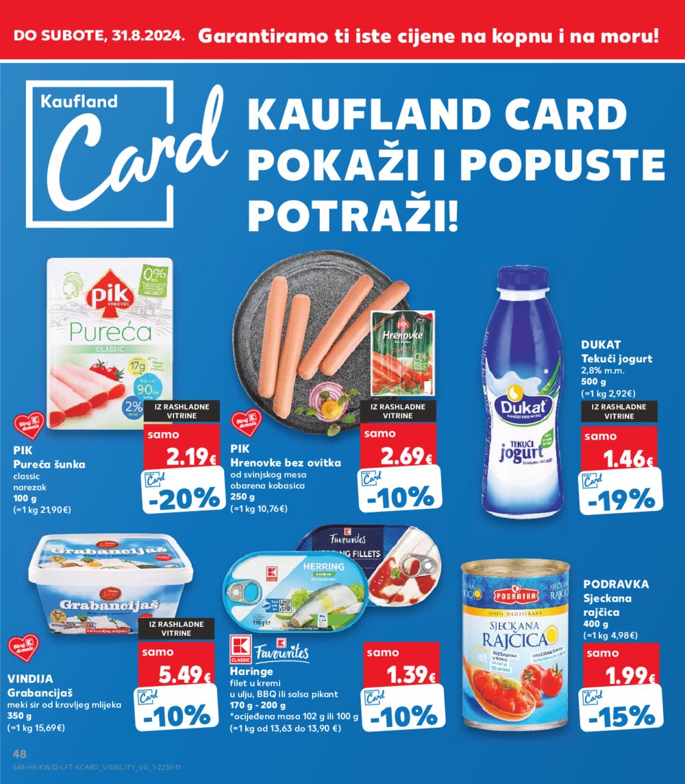 Kaufland katalog Akcija 07.08.-13.08. VG, Rv, Ma, Vu, DS, Po, Vo