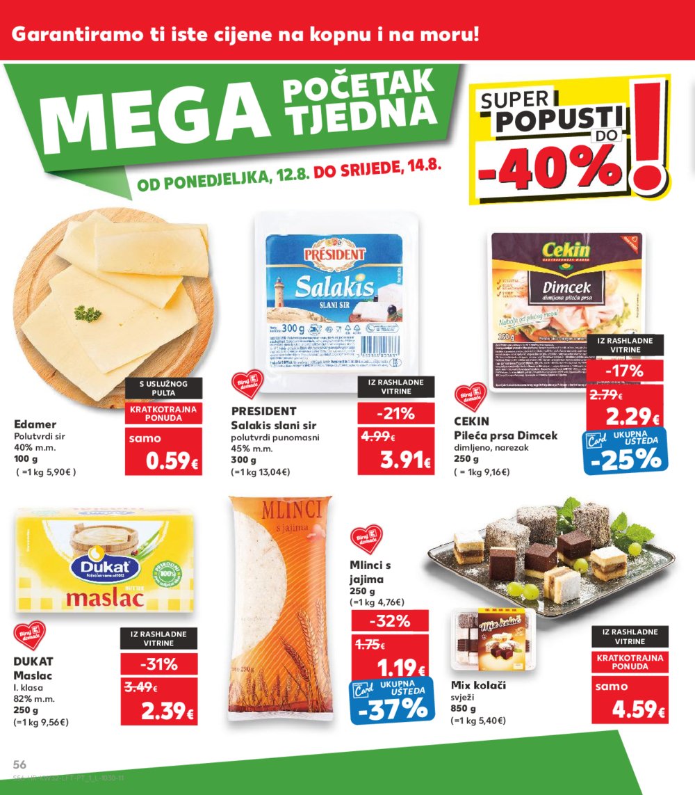 Kaufland katalog Akcija 07.08.-13.08. VG, Rv, Ma, Vu, DS, Po, Vo