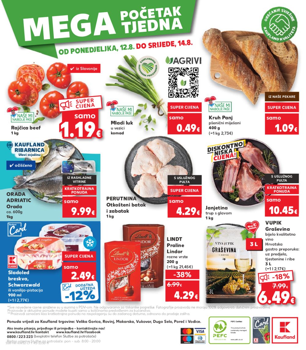 Kaufland katalog Akcija 07.08.-13.08. VG, Rv, Ma, Vu, DS, Po, Vo