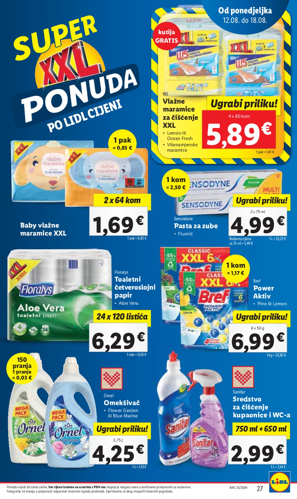 Lidl katalog Super ponuda od ponedjeljka 12.08.-18.08.2024.