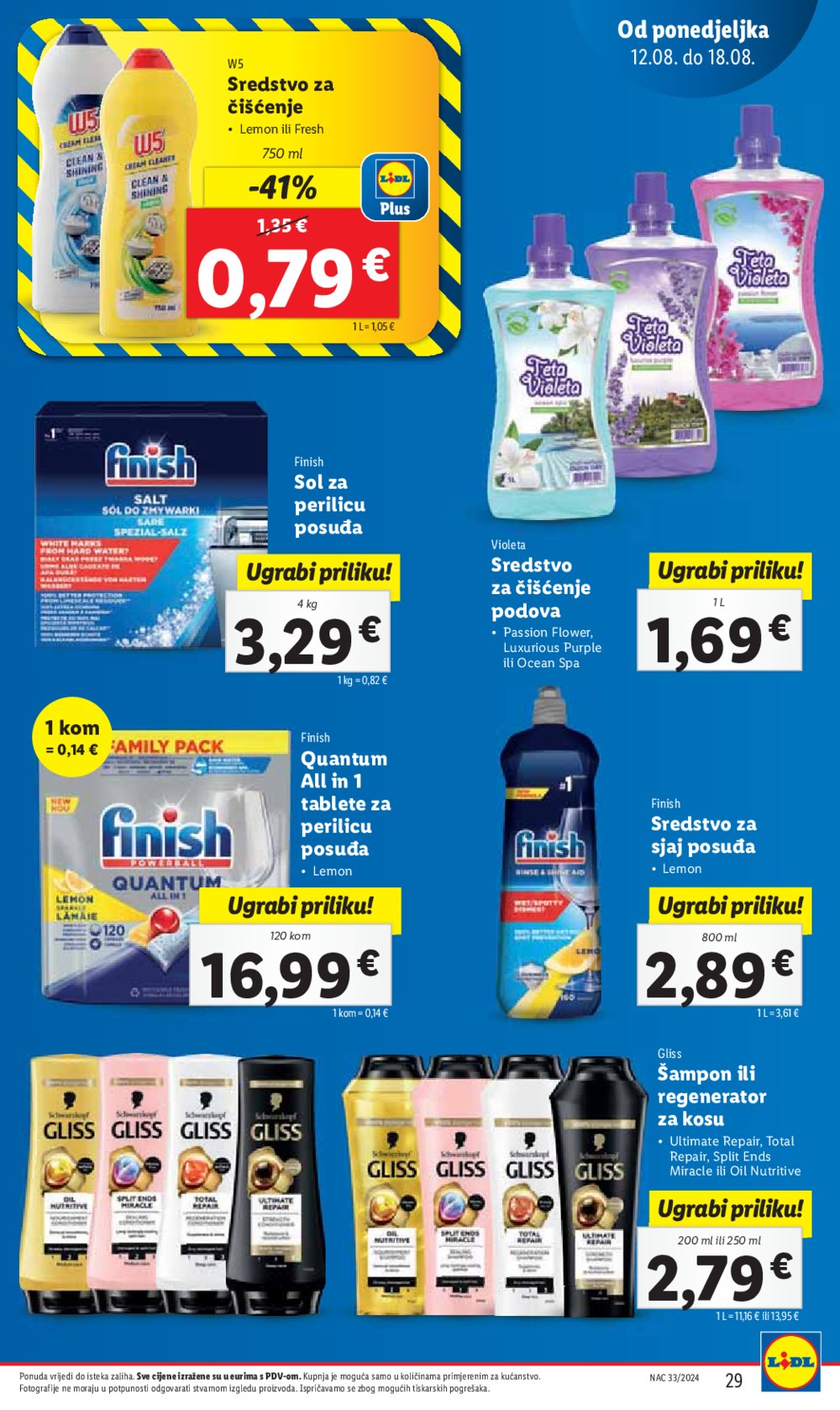 Lidl katalog Super ponuda od ponedjeljka 12.08.-18.08.2024.