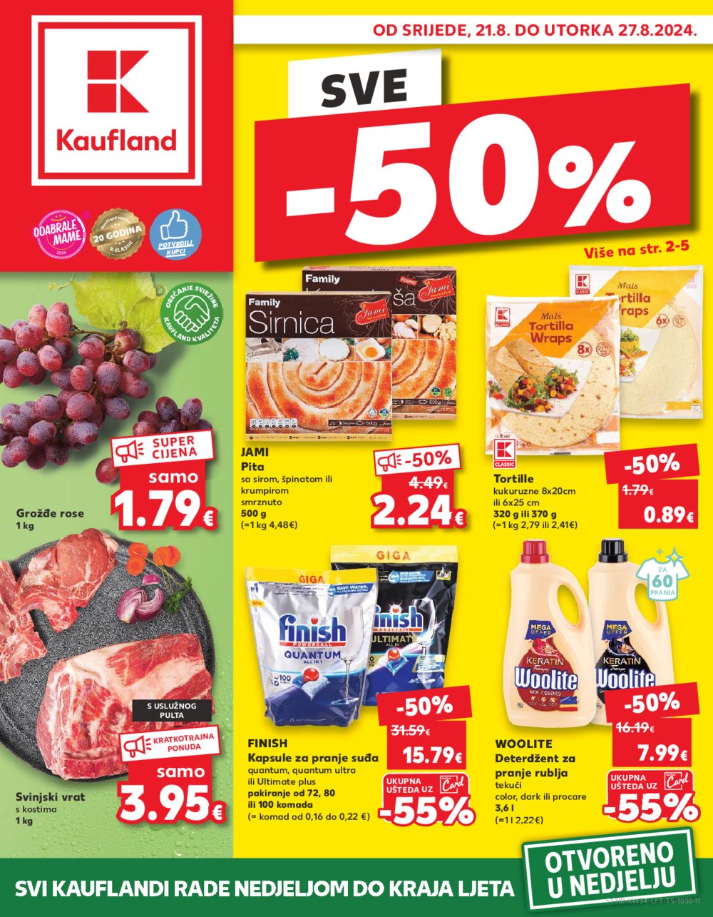 Kaufland katalog Akcija 21.08.-27.08.2024. Odabrane poslovnice