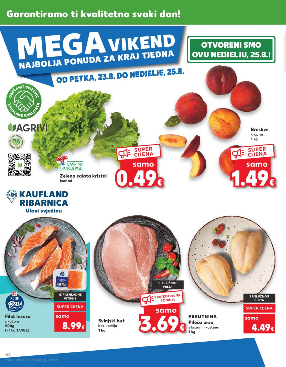 Kaufland katalog Akcija 21.08.-27.08.2024. Odabrane poslovnice