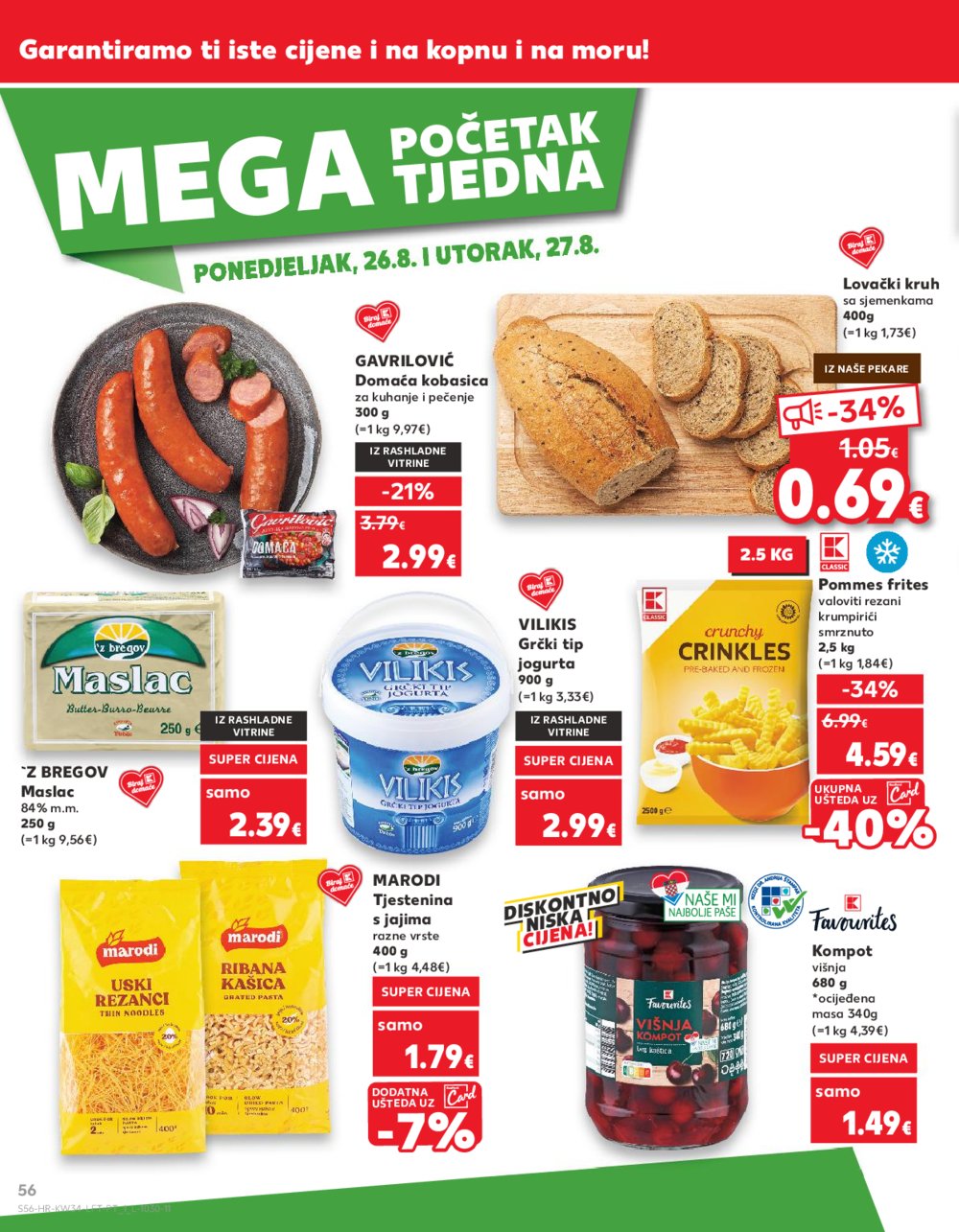Kaufland katalog Akcija 21.08.-27.08.2024. Odabrane poslovnice