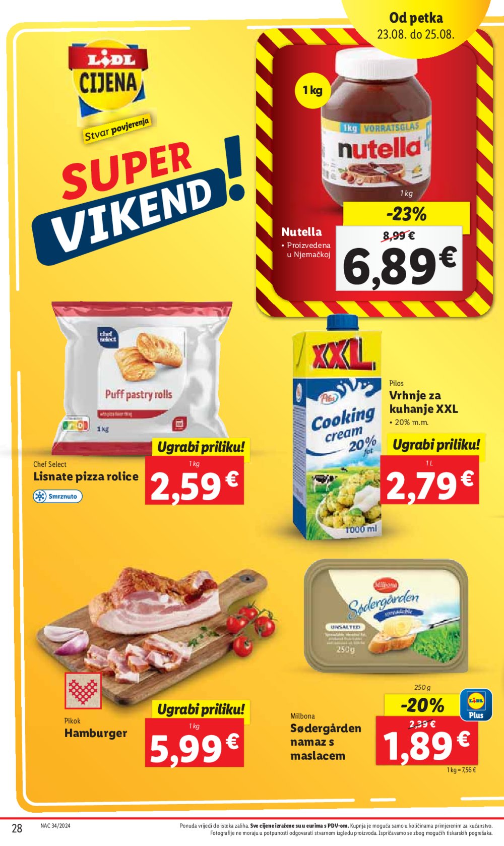 Lidl katalog Super ponuda od četvrtka 22.08. - 25.08.2024.
