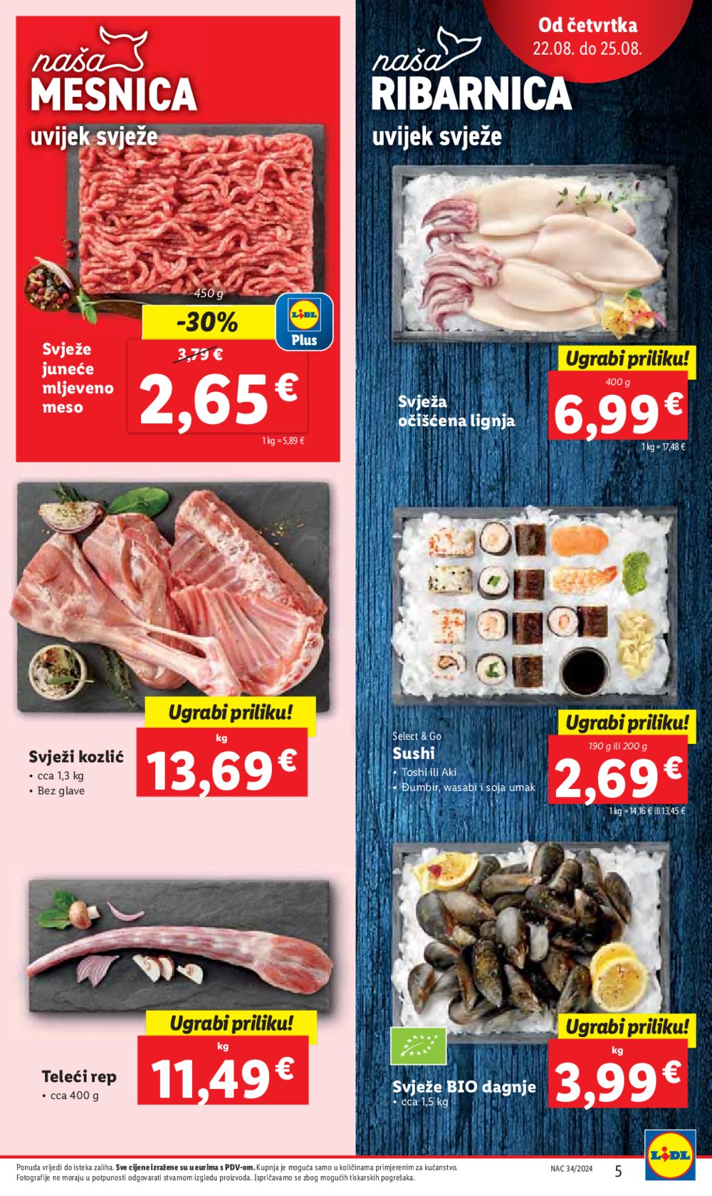 Lidl katalog Super ponuda od četvrtka 22.08. - 25.08.2024.