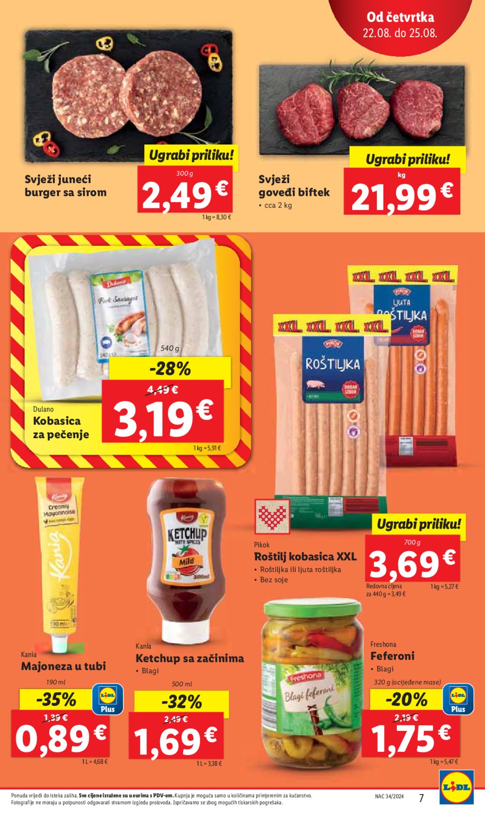 Lidl katalog Super ponuda od četvrtka 22.08. - 25.08.2024.