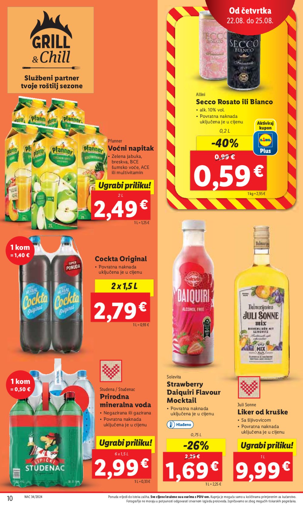 Lidl katalog Super ponuda od četvrtka 22.08. - 25.08.2024.