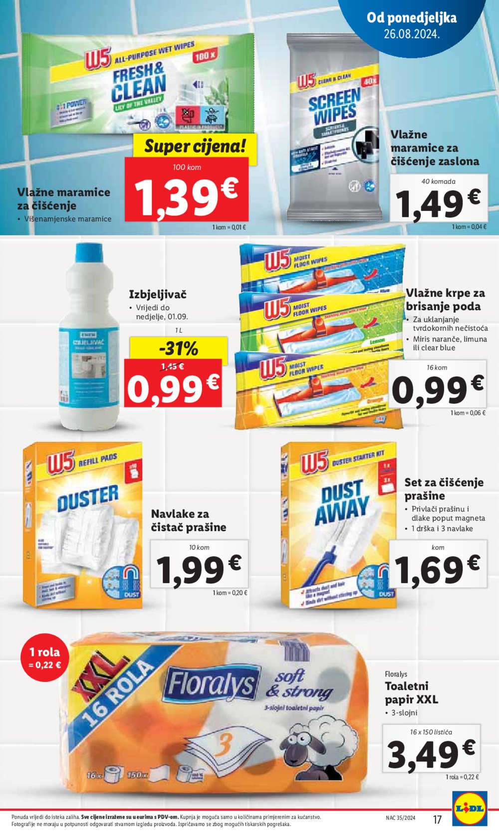 Lidl katalog Super ponuda od ponedjeljka 26.08. - 01.09.2024.