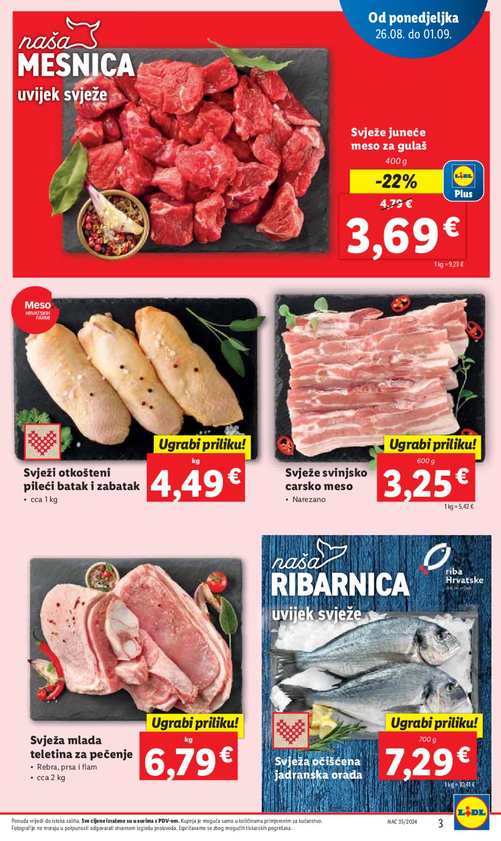 Lidl katalog Super ponuda od ponedjeljka 26.08. - 01.09.2024.