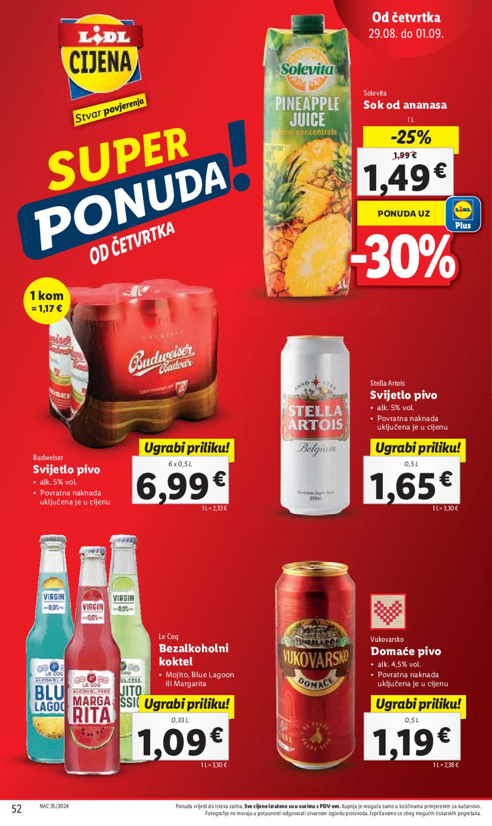 Lidl katalog Super ponuda od ponedjeljka 26.08. - 01.09.2024.