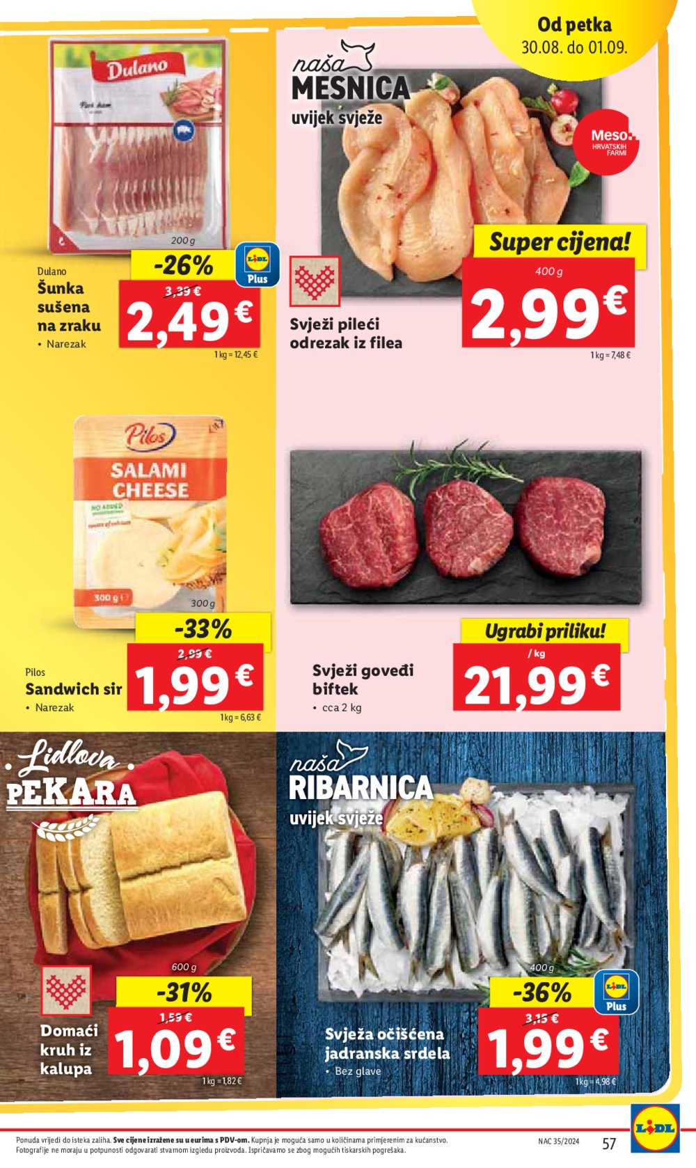 Lidl katalog Super ponuda od ponedjeljka 26.08. - 01.09.2024.