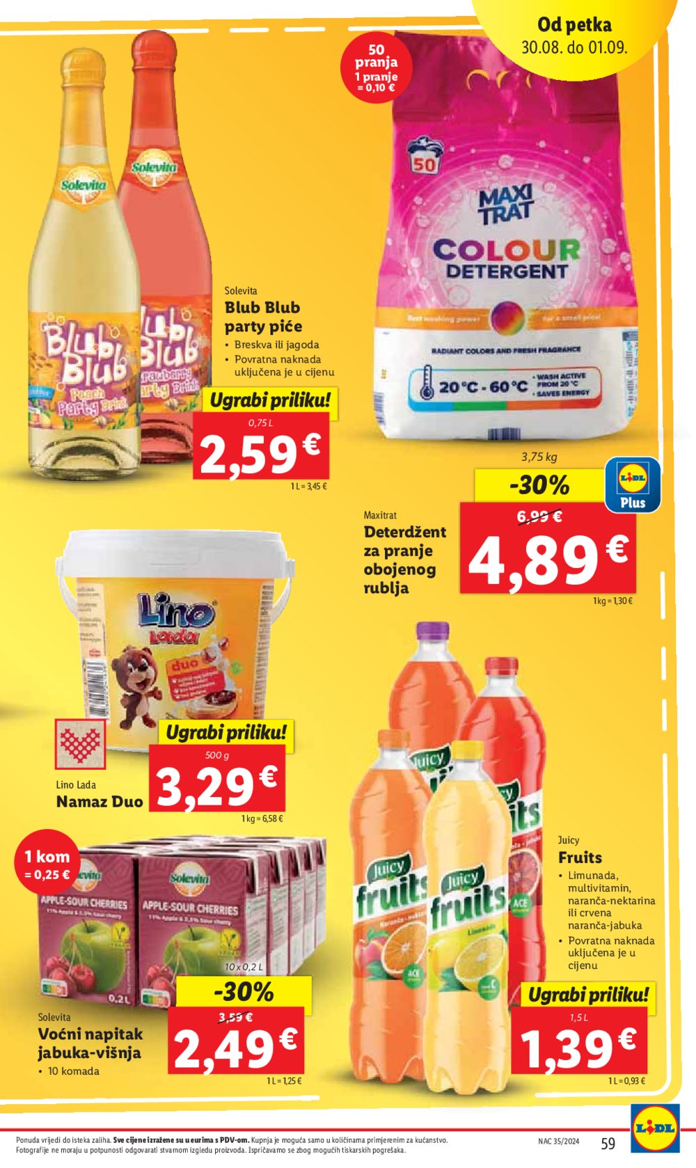 Lidl katalog Super ponuda od ponedjeljka 26.08. - 01.09.2024.