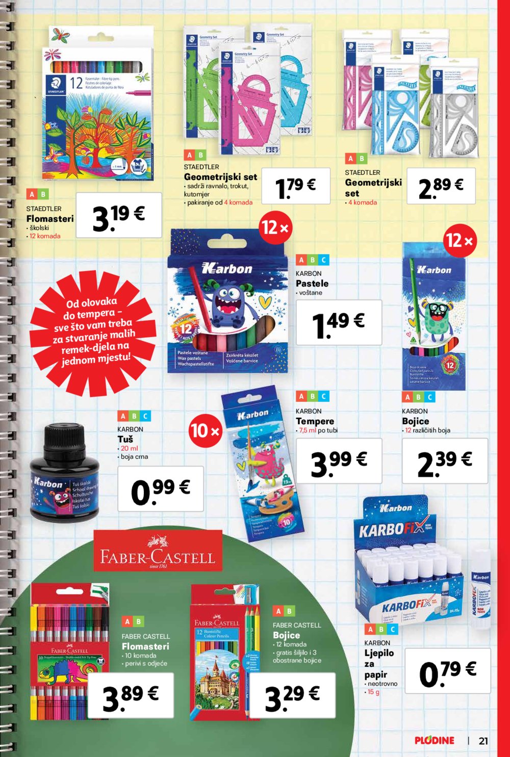 Plodine katalog Sve za školu 07.08.-17.09.2024.