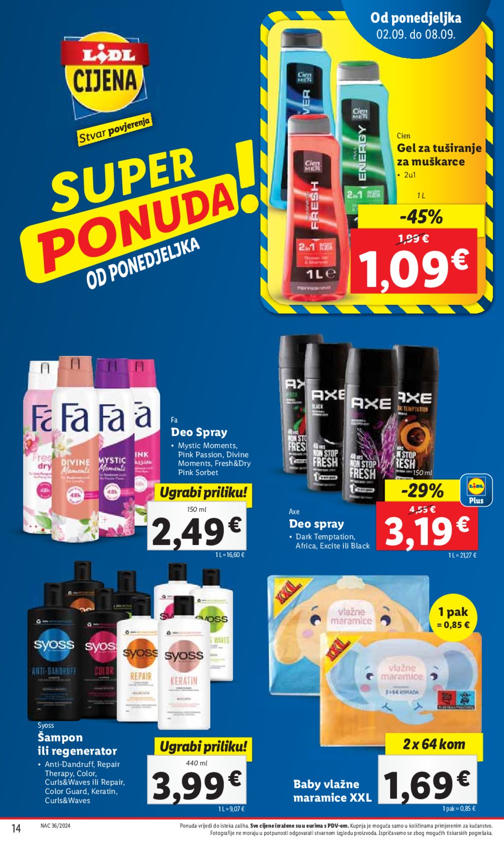 Lidl katalog Super ponuda od ponedjeljka 2.09.