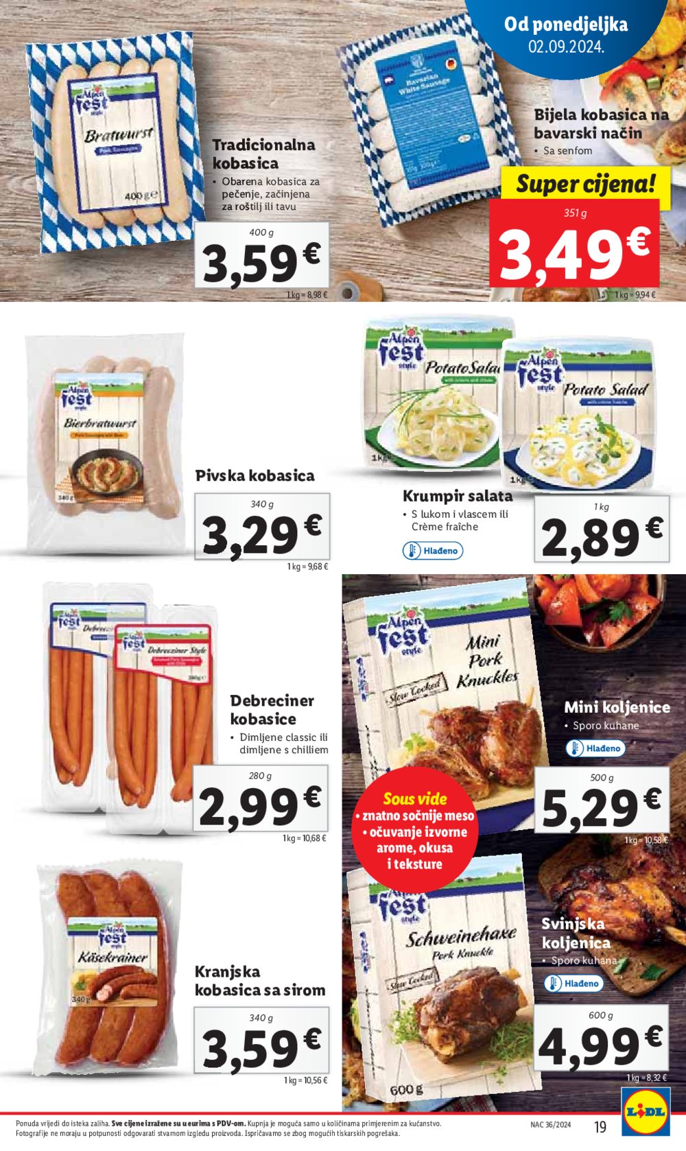 Lidl katalog Super ponuda od ponedjeljka 2.09.