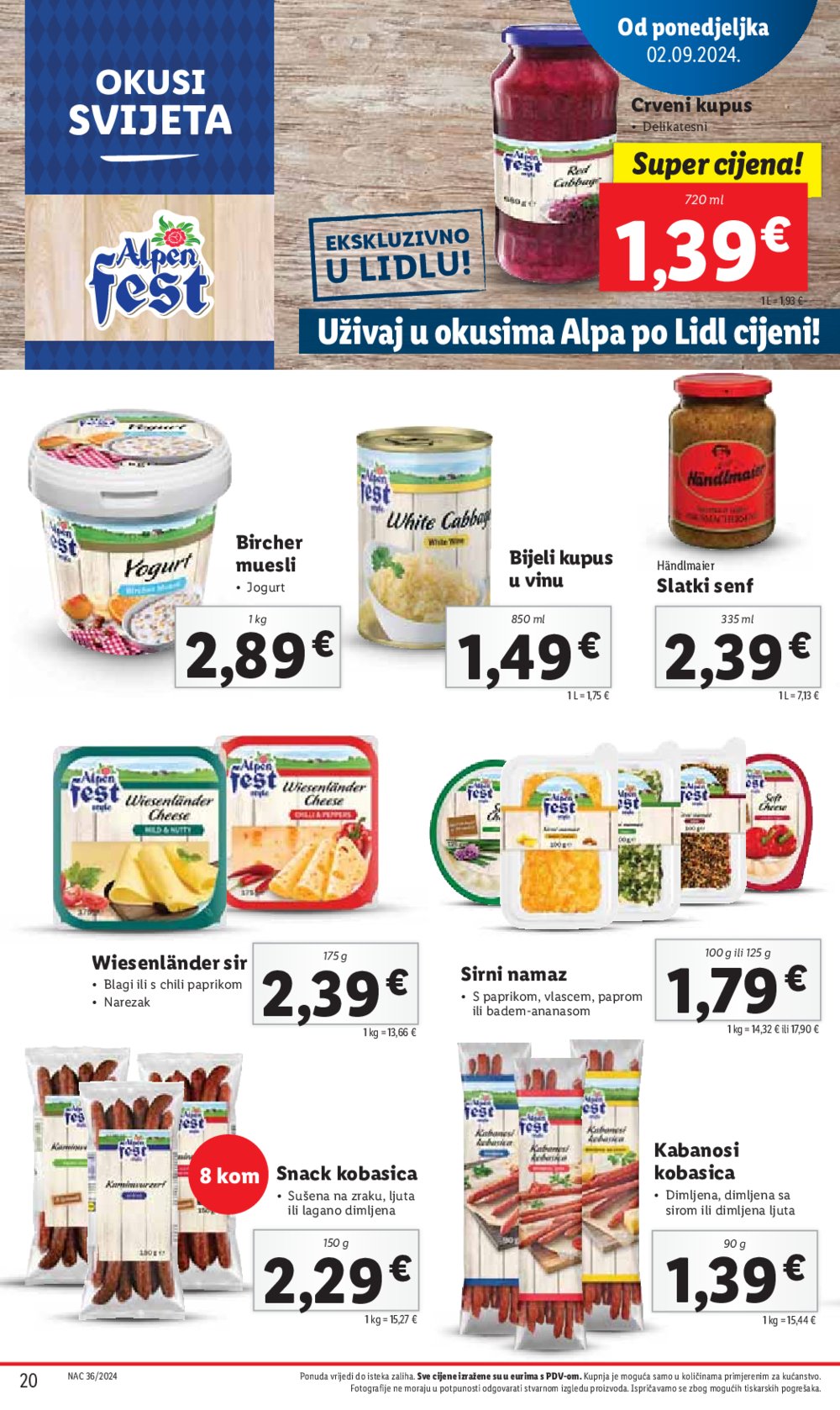 Lidl katalog Super ponuda od ponedjeljka 2.09.