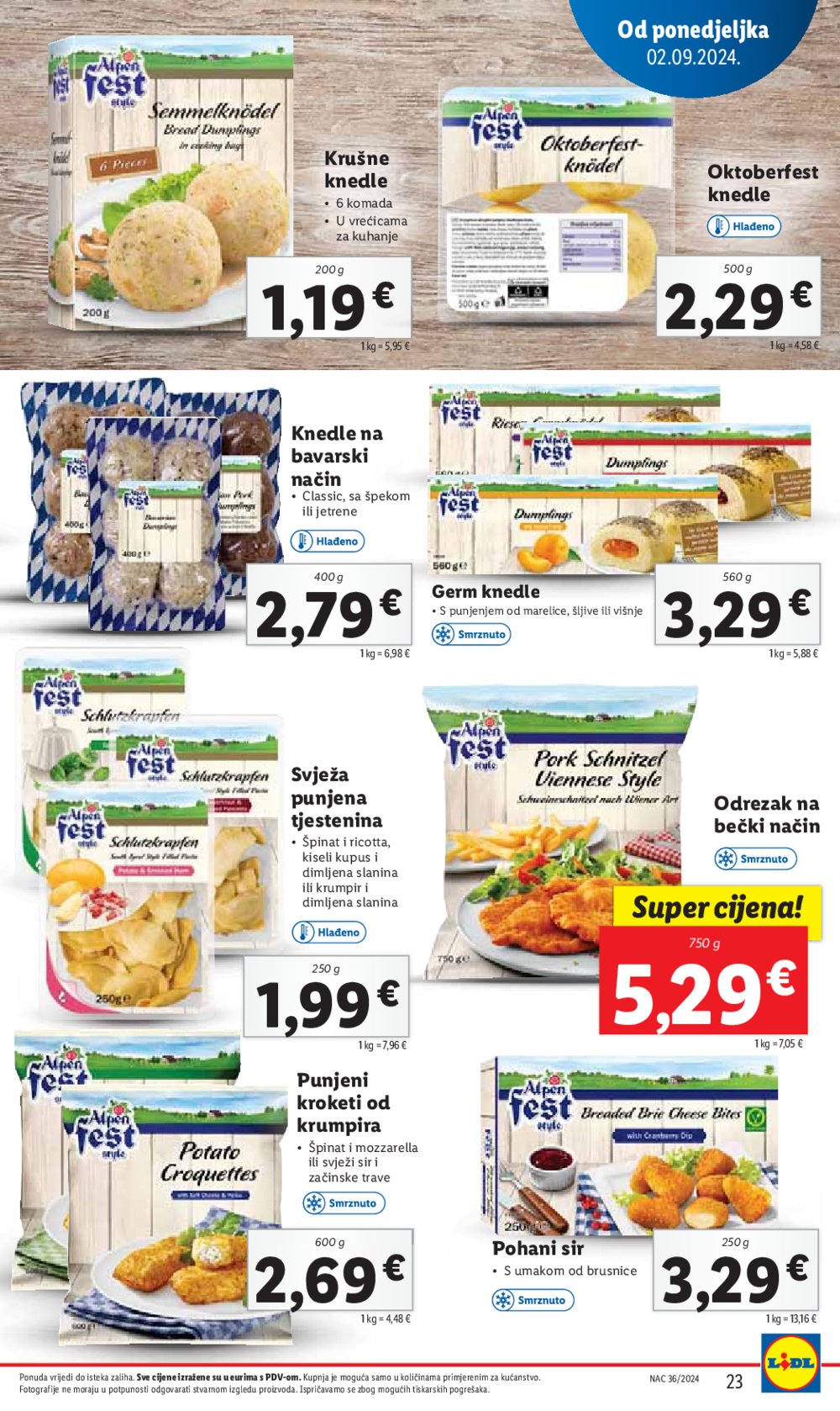 Lidl katalog Super ponuda od ponedjeljka 2.09.