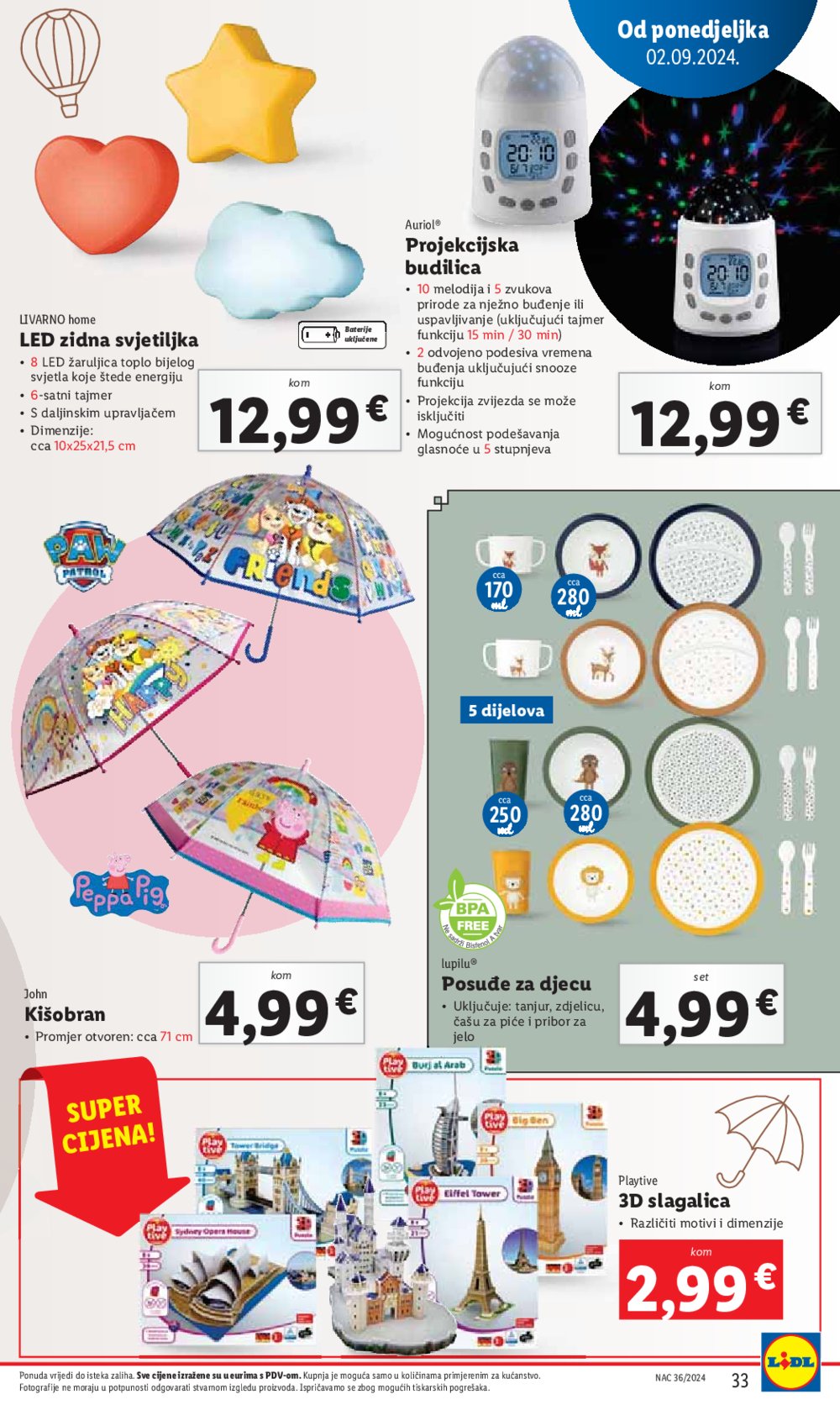 Lidl katalog Super ponuda od ponedjeljka 2.09.