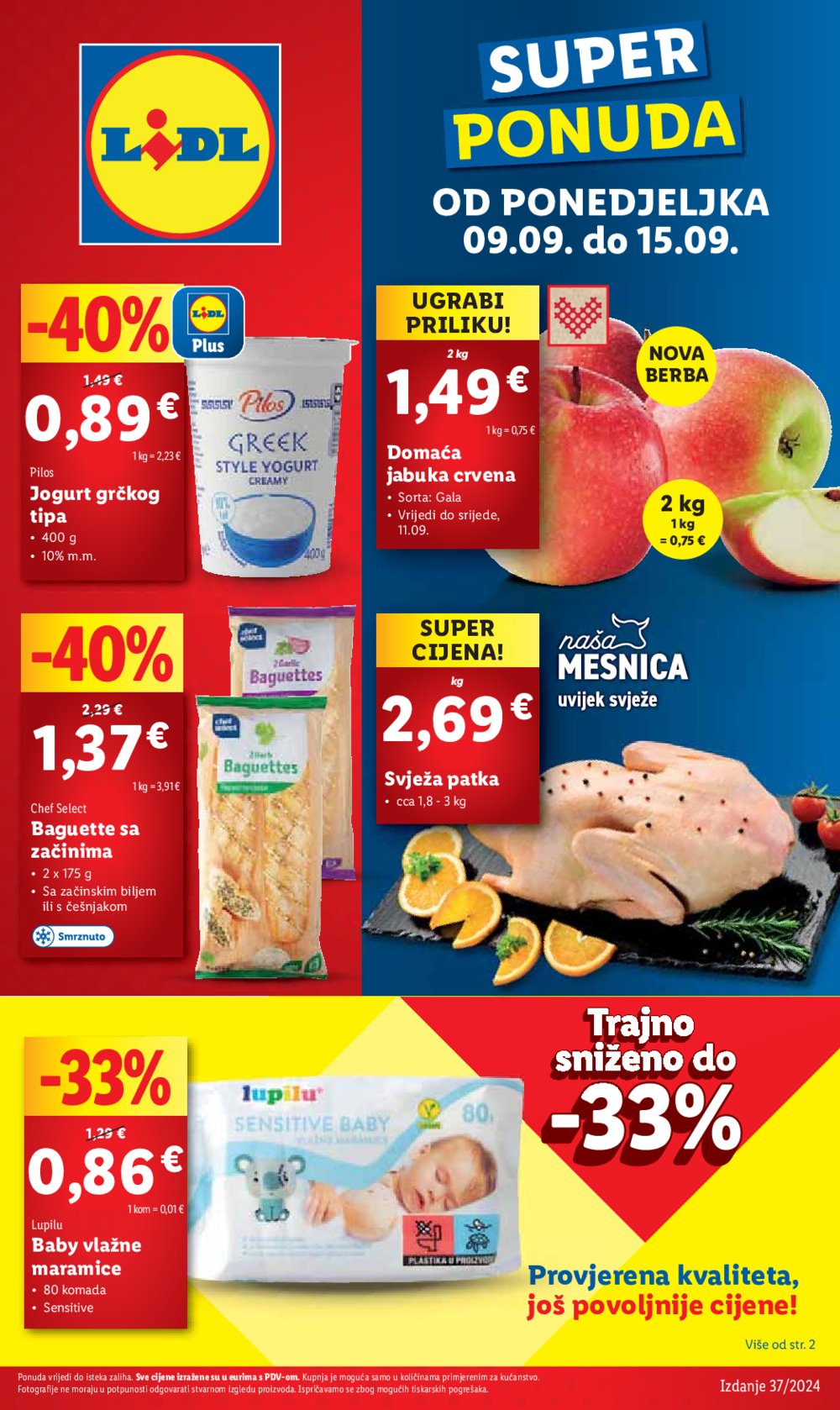 Lidl katalog Super ponuda od ponedjeljka 09.09.-15.09.2024.