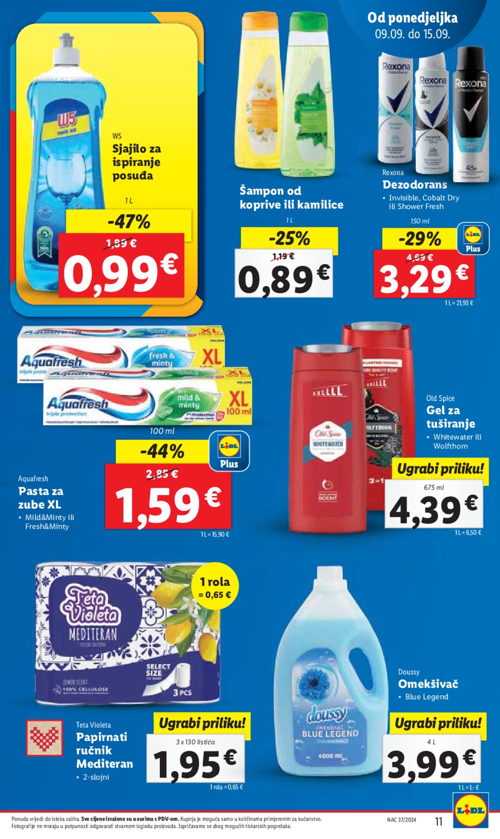 Lidl katalog Super ponuda od ponedjeljka 09.09.-15.09.2024.