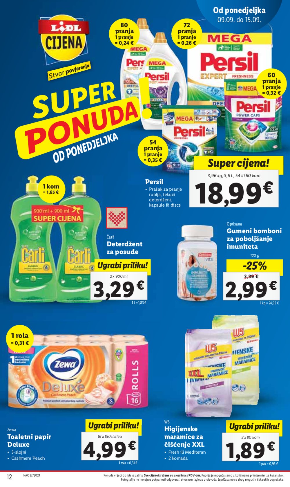 Lidl katalog Super ponuda od ponedjeljka 09.09.-15.09.2024.