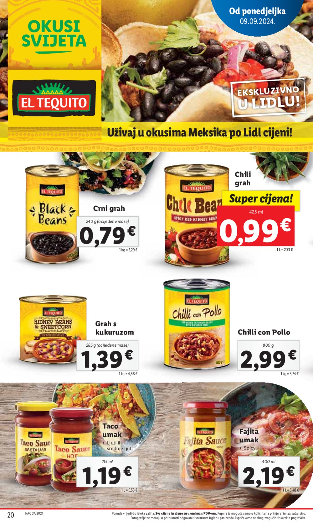 Lidl katalog Super ponuda od ponedjeljka 09.09.-15.09.2024.