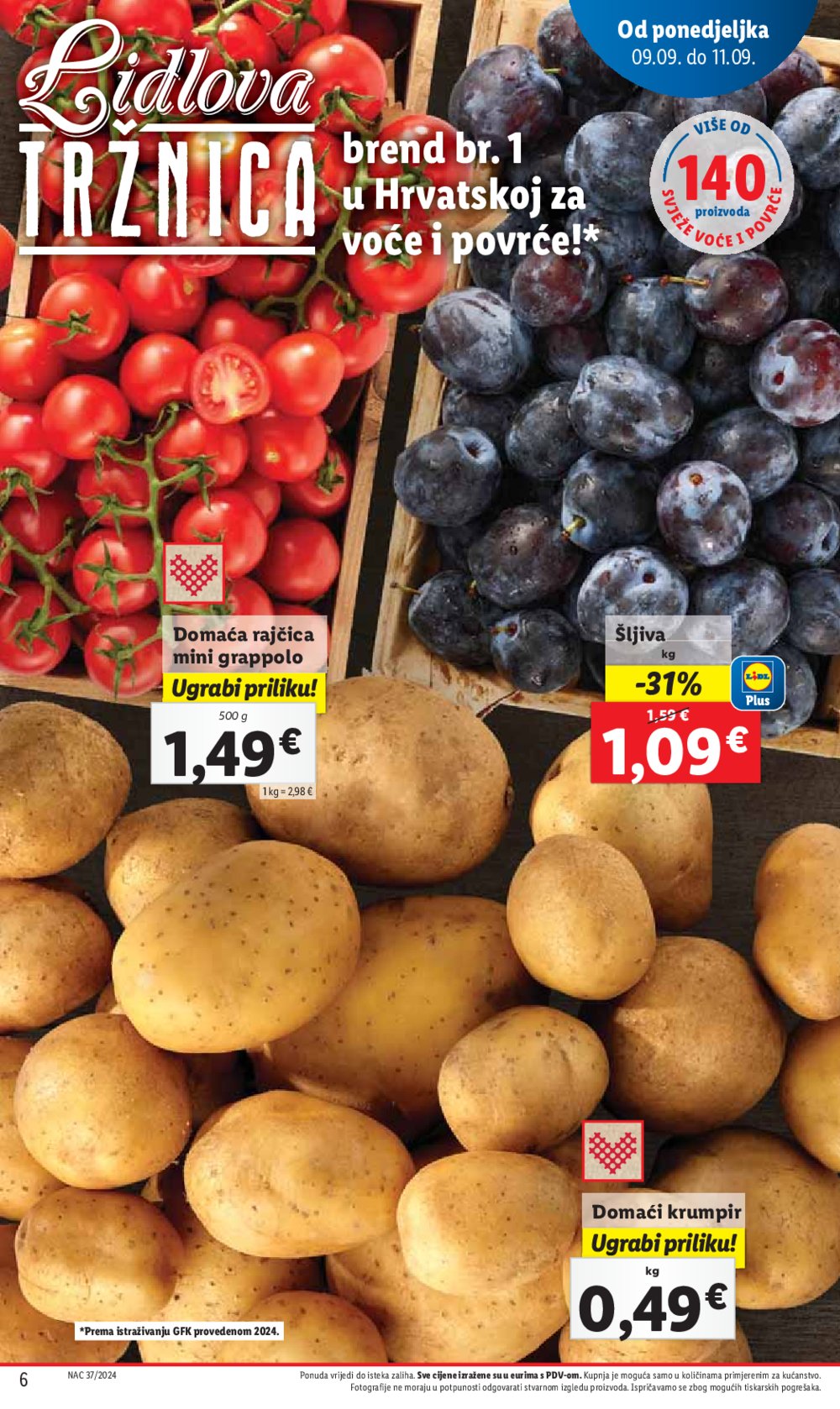 Lidl katalog Super ponuda od ponedjeljka 09.09.-15.09.2024.