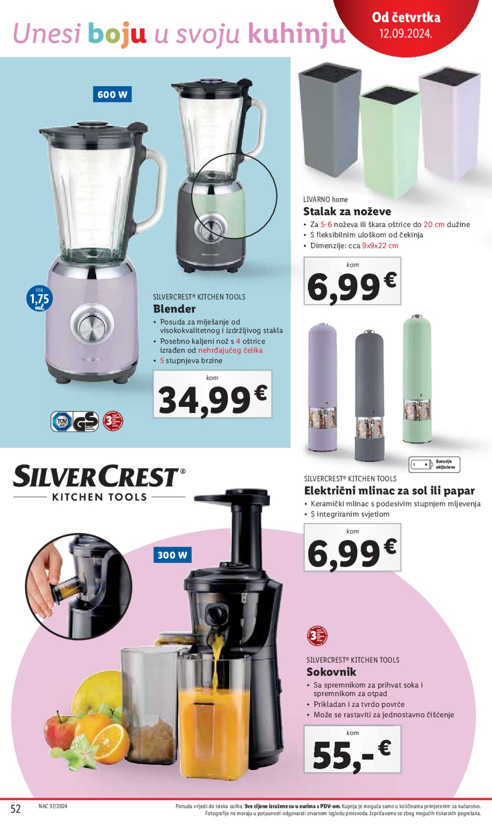 Lidl katalog Super ponuda od ponedjeljka 09.09.-15.09.2024.