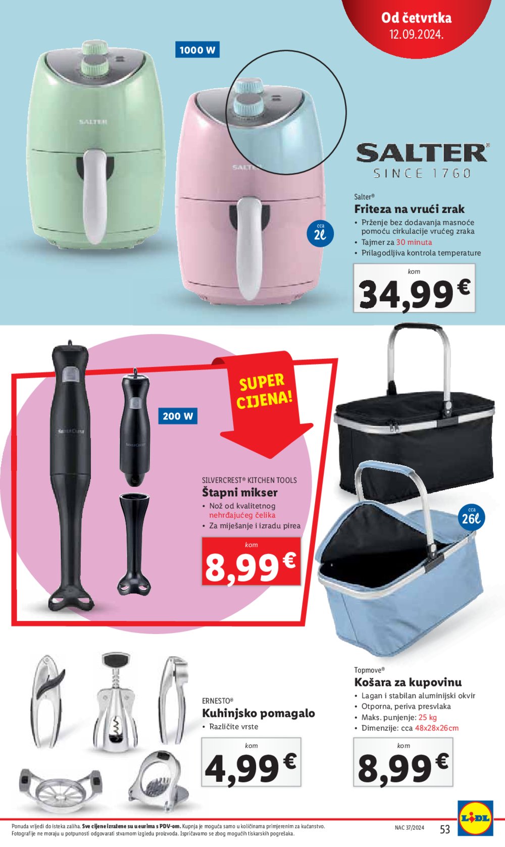 Lidl katalog Super ponuda od ponedjeljka 09.09.-15.09.2024.