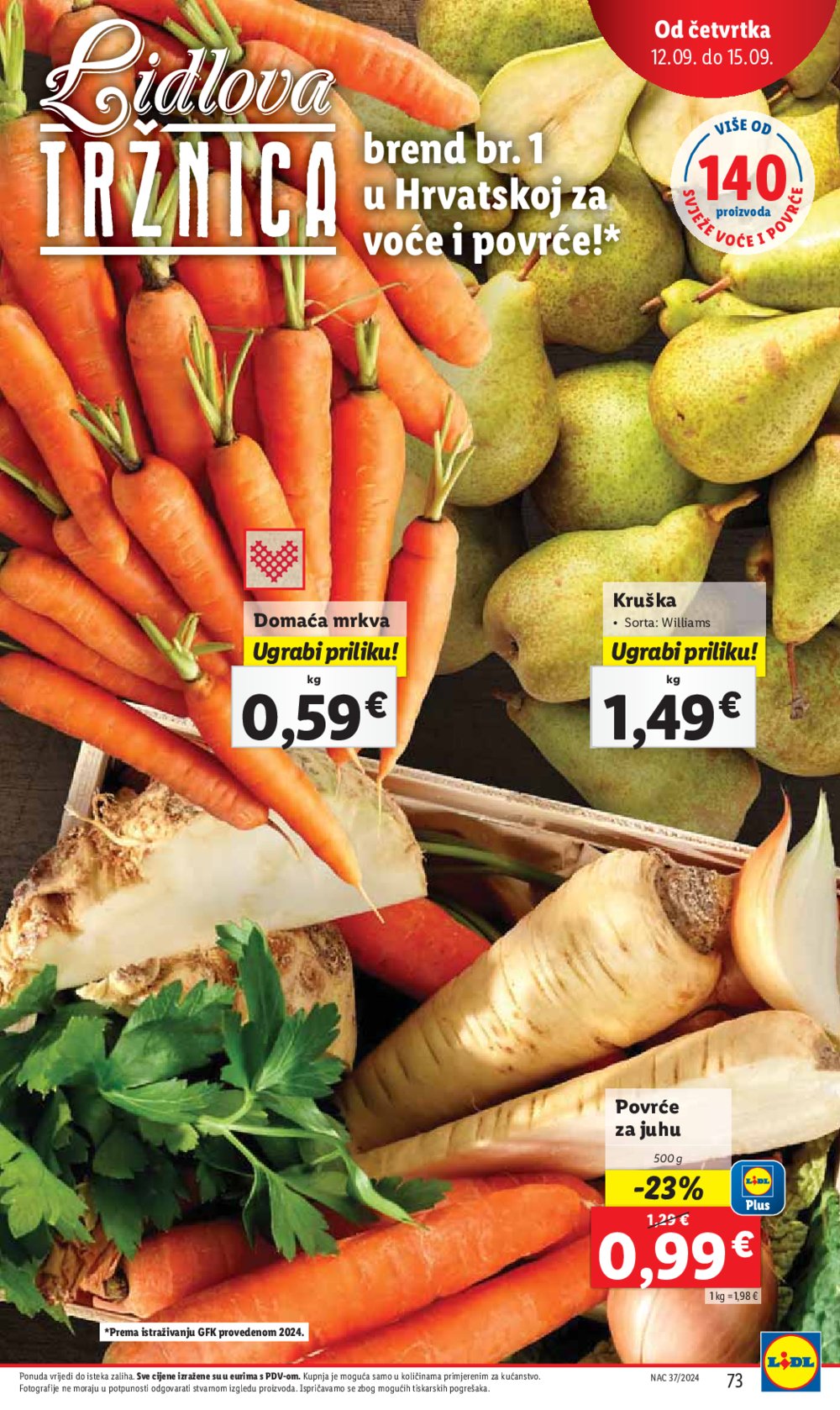 Lidl katalog Super ponuda od ponedjeljka 09.09.-15.09.2024.