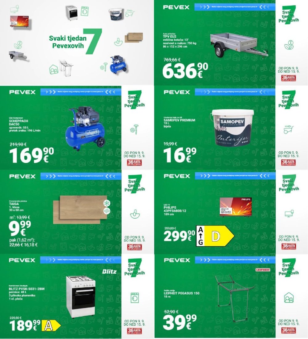 Pevex katalog Pevexovih 7 09.09.-15.09.2024.