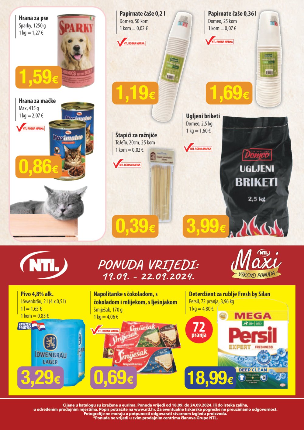 Bakmaz katalog NTL Maxi Tjedna ponuda 18.09.-24.09.2024.