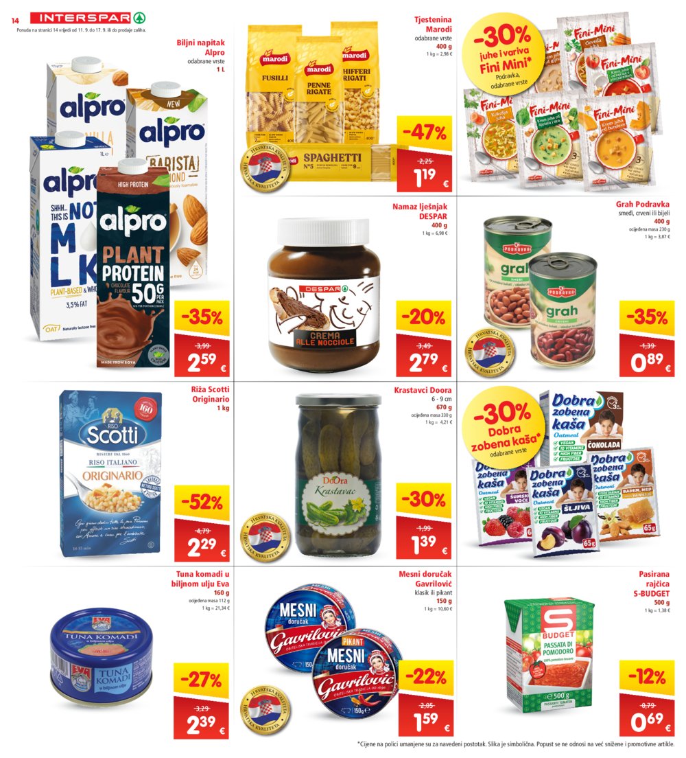 INTERSPAR katalog Akcija 11.09.-17.09.2024.