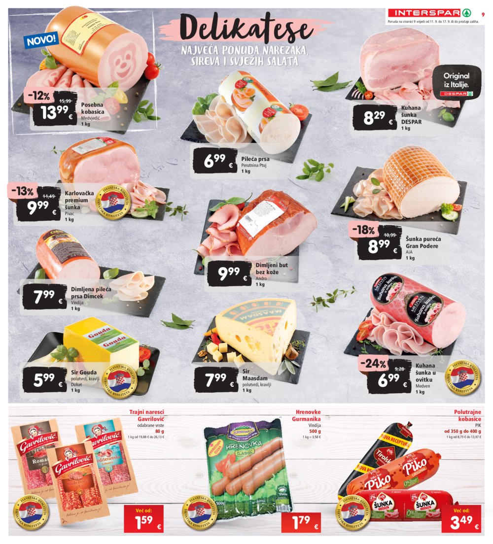 INTERSPAR katalog Akcija 11.09.-17.09.2024.