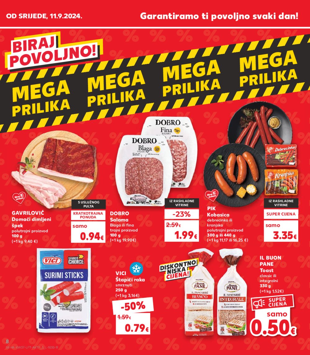 Kaufland katalog Akcija 11.09.-17.09.2024. Split, Osijek, Zagreb-Barutanski jarak