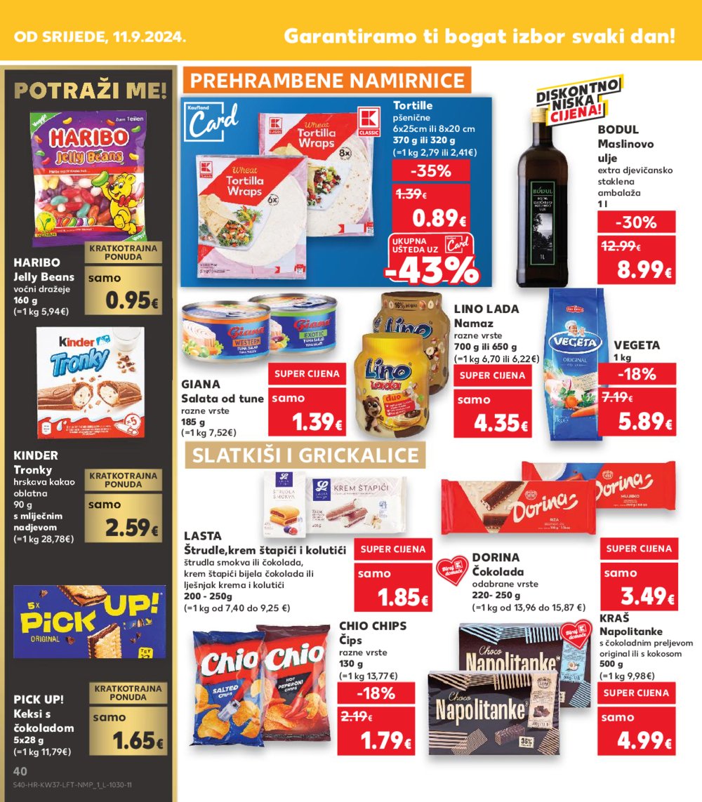 Kaufland katalog Akcija 11.09.-17.09.2024. Split, Osijek, Zagreb-Barutanski jarak