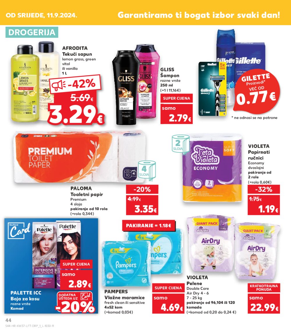 Kaufland katalog Akcija 11.09.-17.09.2024. Split, Osijek, Zagreb-Barutanski jarak