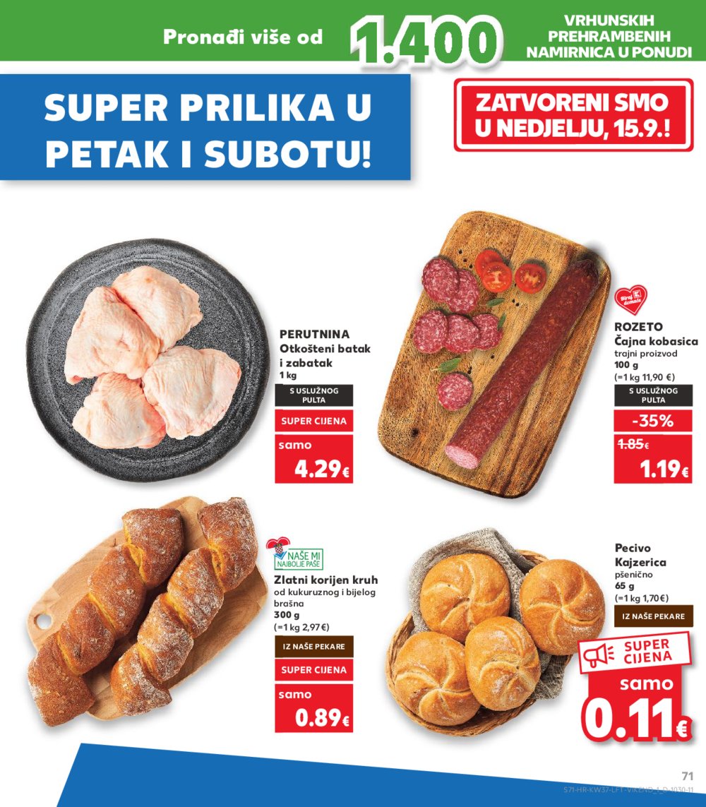 Kaufland katalog Akcija 11.09.-17.09.2024. Split, Osijek, Zagreb-Barutanski jarak
