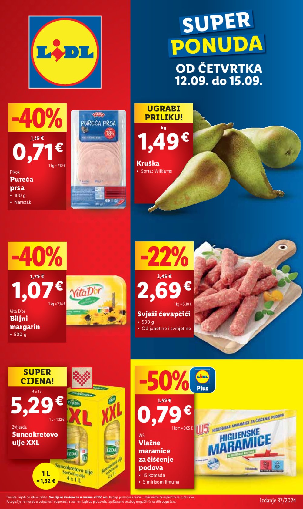 Lidl katalog Super ponuda od četvrtka 12.09.-15.09.2024.