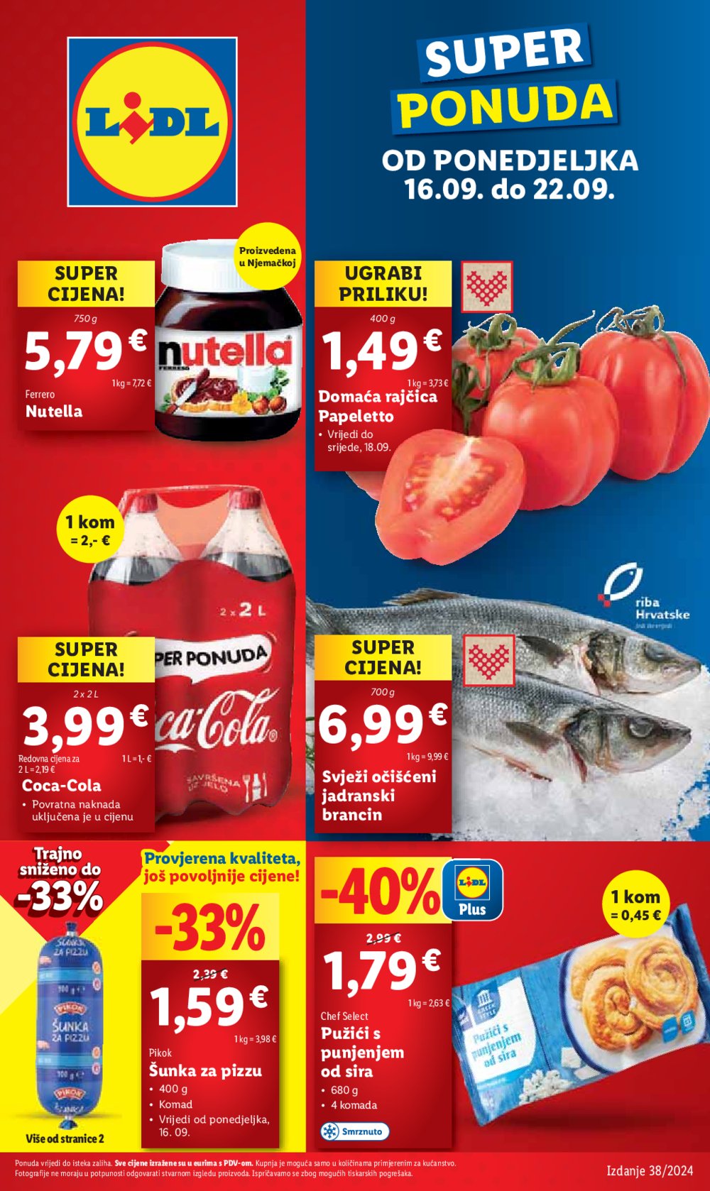 Lidl katalog Super ponuda od ponedjeljka 16.09.-22.09.2024.