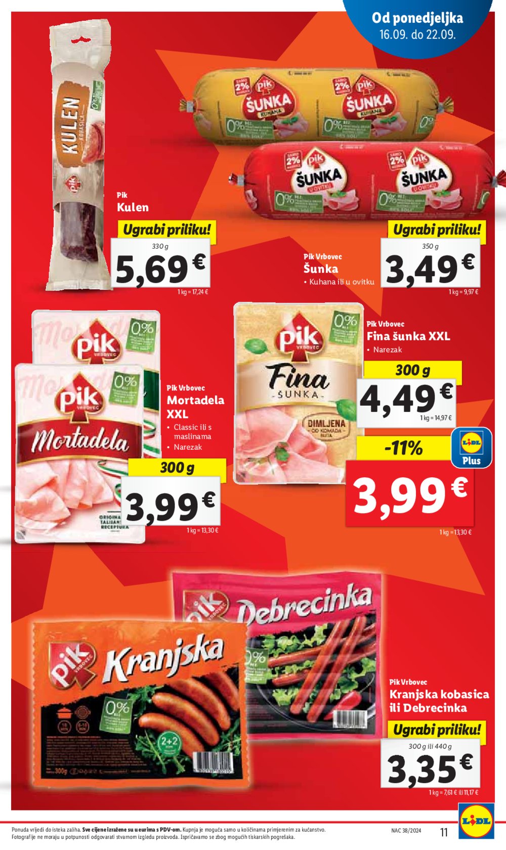 Lidl katalog Super ponuda od ponedjeljka 16.09.-22.09.2024.