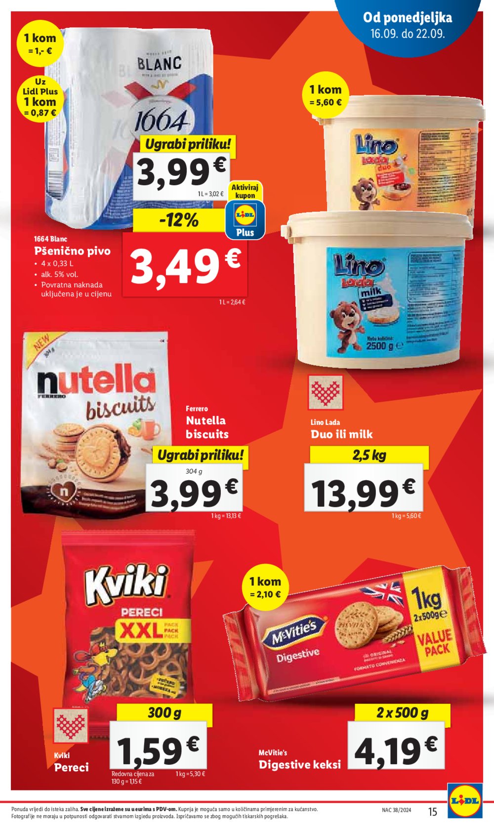 Lidl katalog Super ponuda od ponedjeljka 16.09.-22.09.2024.