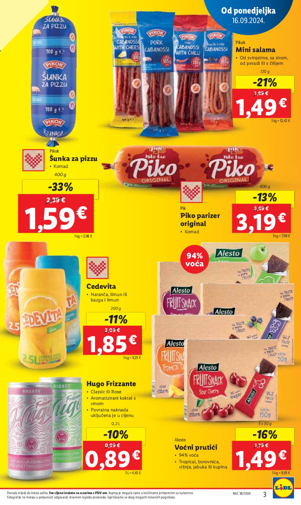 Lidl katalog Super ponuda od ponedjeljka 16.09.-22.09.2024.