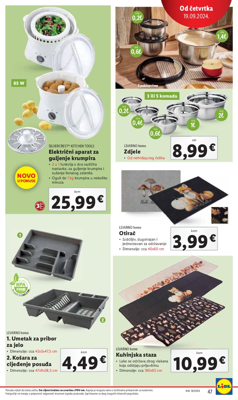 Lidl katalog Super ponuda od ponedjeljka 16.09.-22.09.2024.