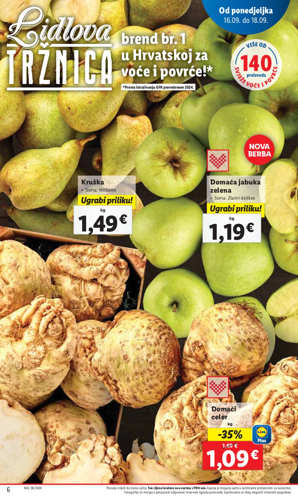 Lidl katalog Super ponuda od ponedjeljka 16.09.-22.09.2024.