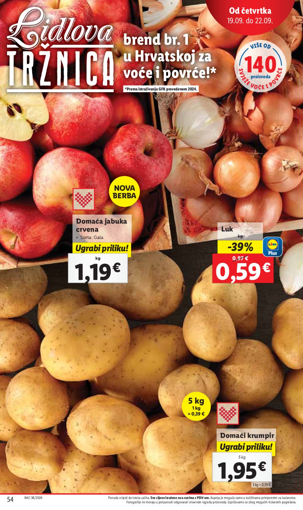 Lidl katalog Super ponuda od ponedjeljka 16.09.-22.09.2024.