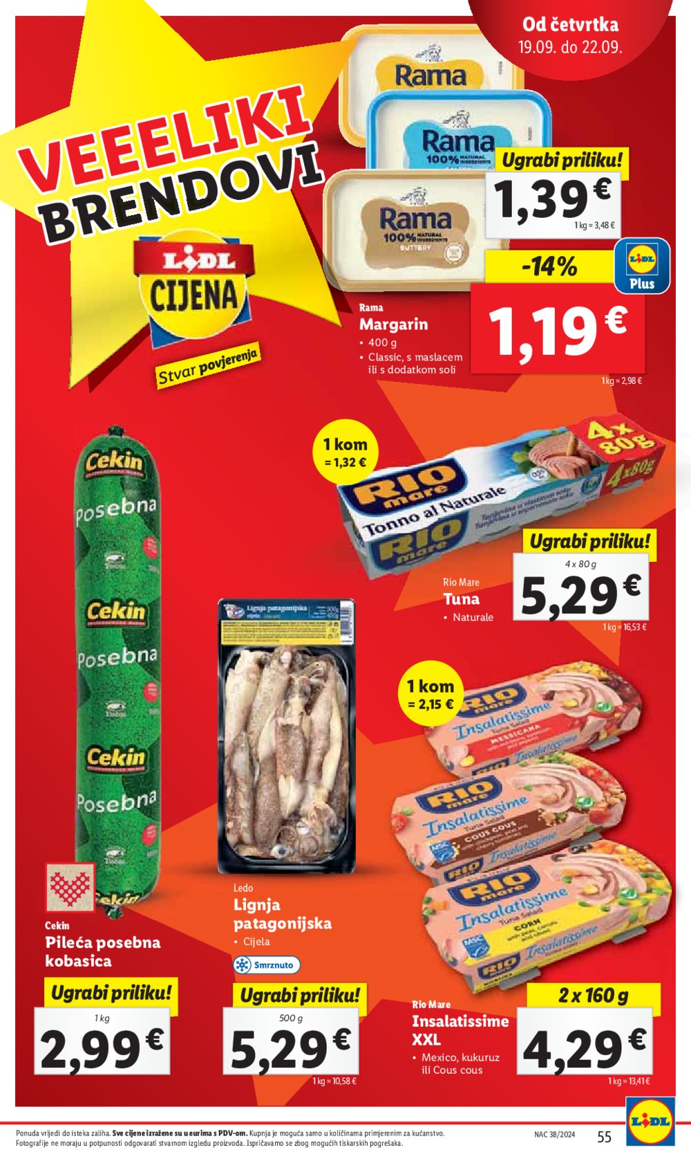 Lidl katalog Super ponuda od ponedjeljka 16.09.-22.09.2024.