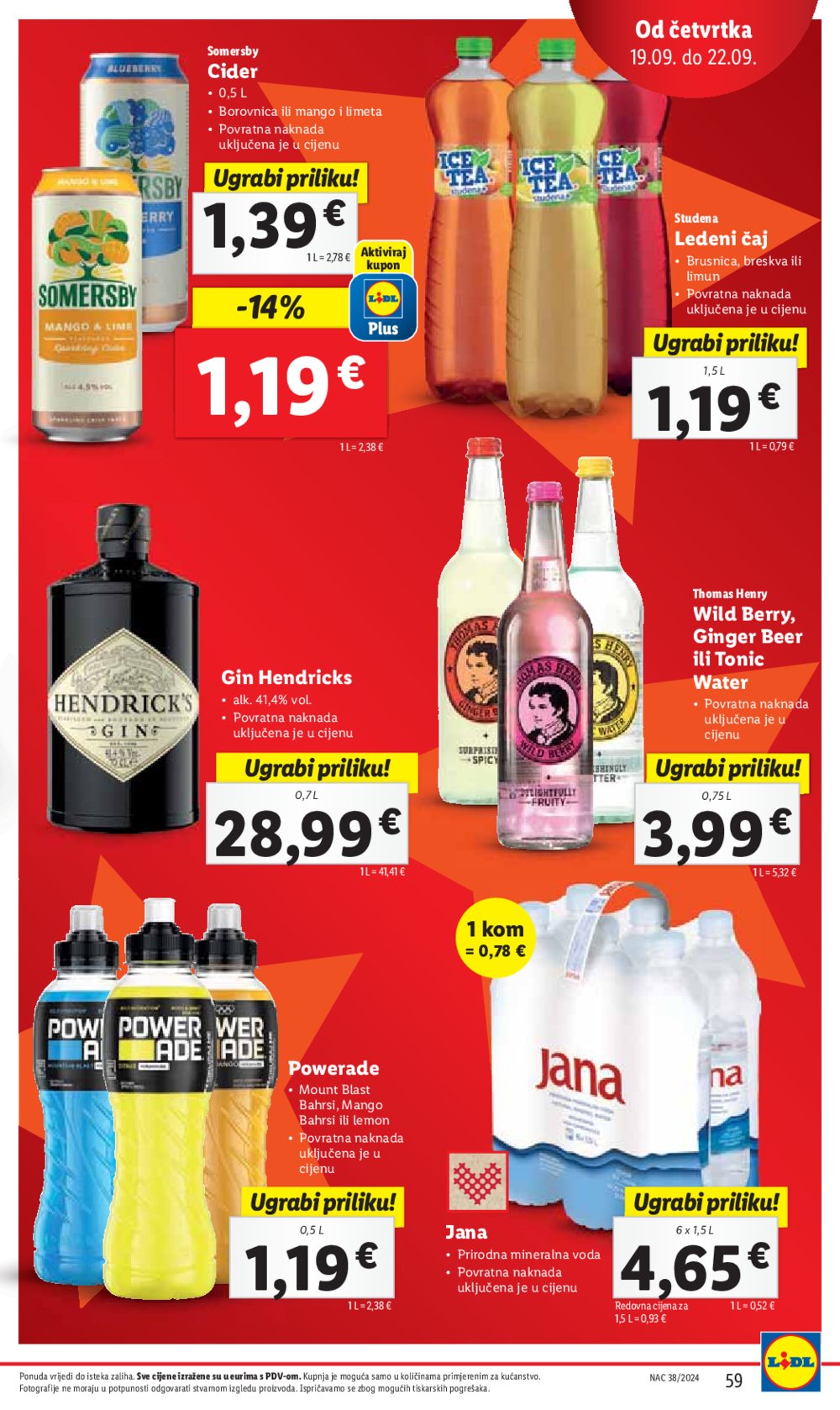 Lidl katalog Super ponuda od ponedjeljka 16.09.-22.09.2024.